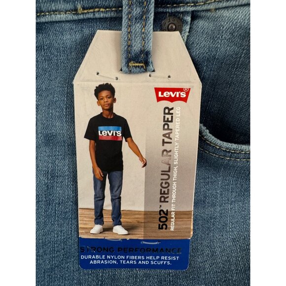 2/$30 Levis Kids NWT 502 Regular Taper Jeans 20 Reg 30x32 Stretch Denim Blue - Picture 12 of 14